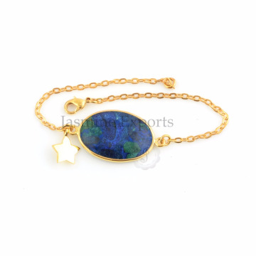 Mohave Azurite Gold Plated Silver Wholesale Jewelry